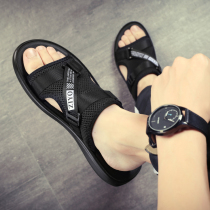 Outdoor sandals man slippers personality Korean version of summer cyber red sandals wear fashion trend 2022 new