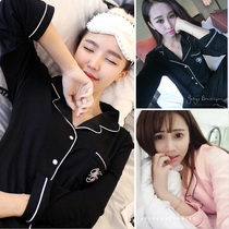 Spring Autumn Season New Lady Pure Cotton Quality Pyjamas Woman Suit Big Code Casual Long Sleeve Long Pants Open Flap and Thin Family Clothing