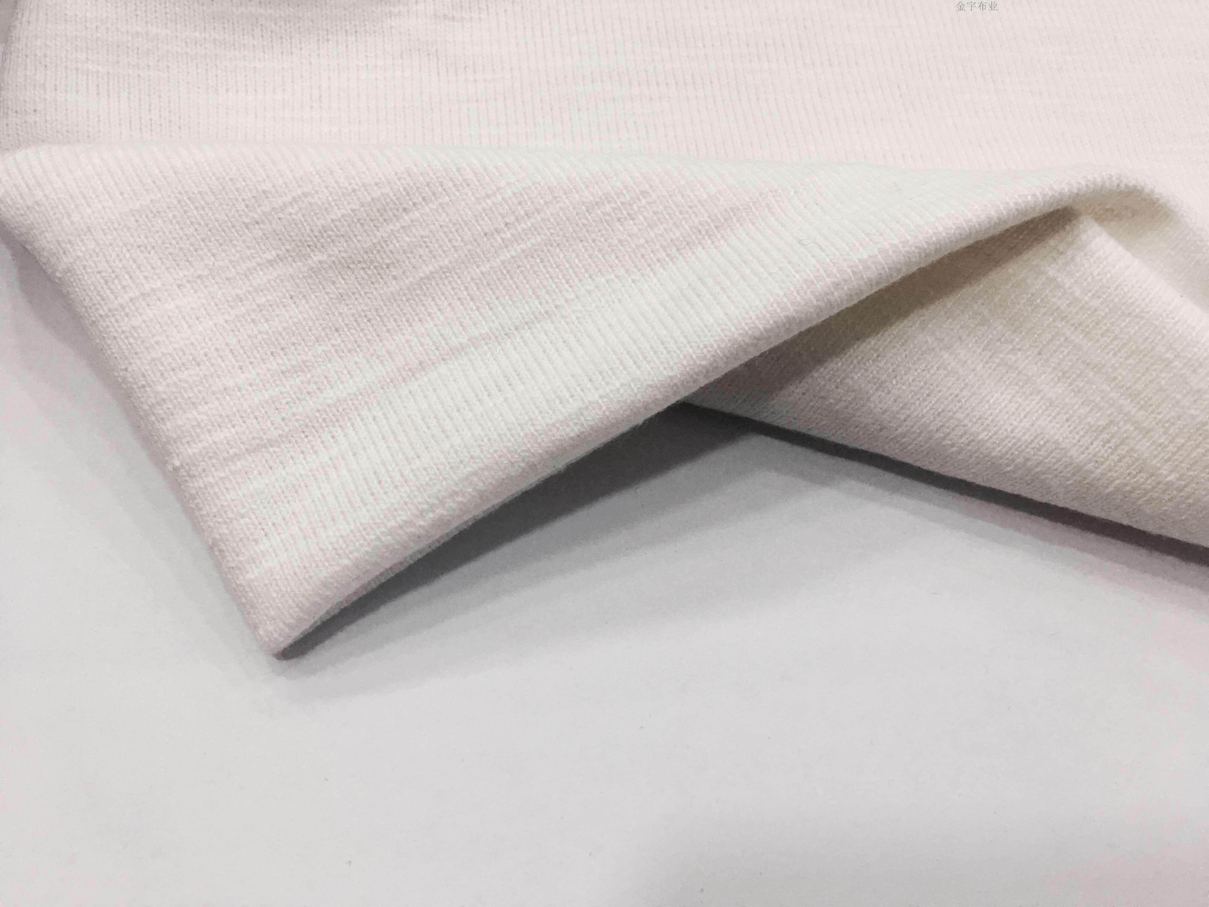 全棉竹节平纹全棉高档休闲t恤上衣裤子服装面料针织布料diy家纺布