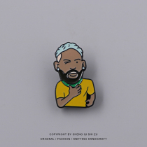 A rope - filled pigeon dance. Neymars surrounding badge chest needle