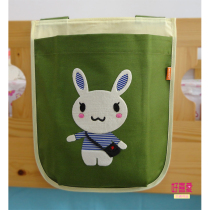 Cartoon pure cotton cashier bag Childrens bedside hanging bag green tepee not wet hanging bag Dormitory Debris Bag Hot Sell