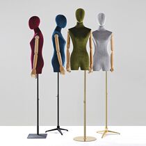 Korean version of small chest flat chest model props female half body table high-end women's window human body display model frame