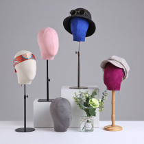 Men's and women's color flannel head mold clothing store running water table window display props wig hat display rack hat rack