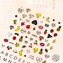 Korea SONIA sticker letter Star expression hand account material mobile phone keyboard cute decorative stickers