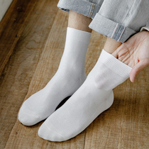 Socks men summer thin cotton cotton cotton deodorant and sweat breathable mesh stockings solid color black mens Mid socks