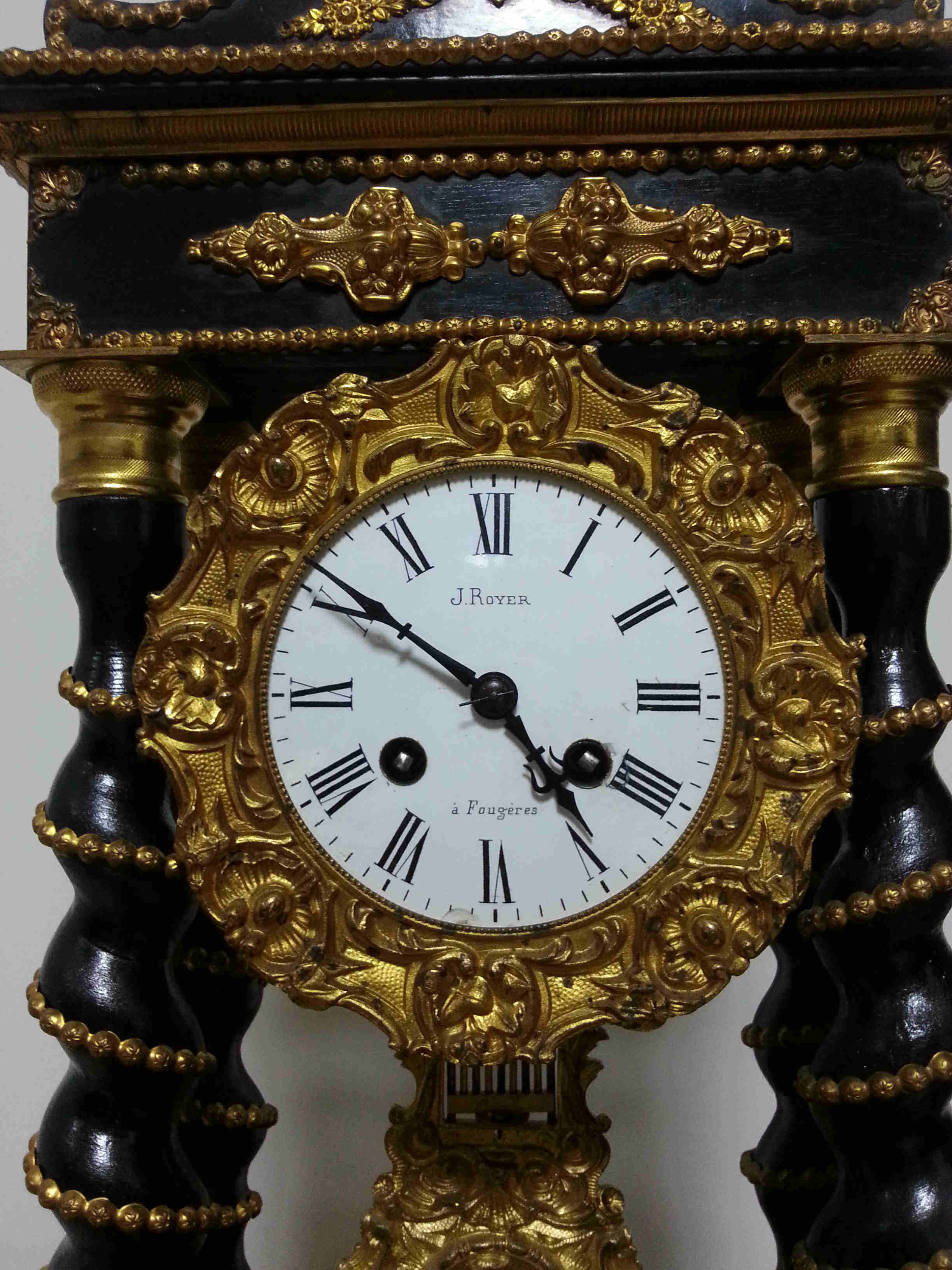 royer凯旋门式西洋古董机械座钟