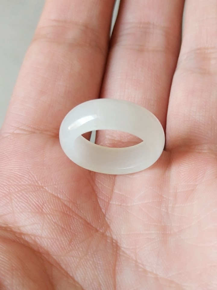 愚石苑 羊脂玉戒指