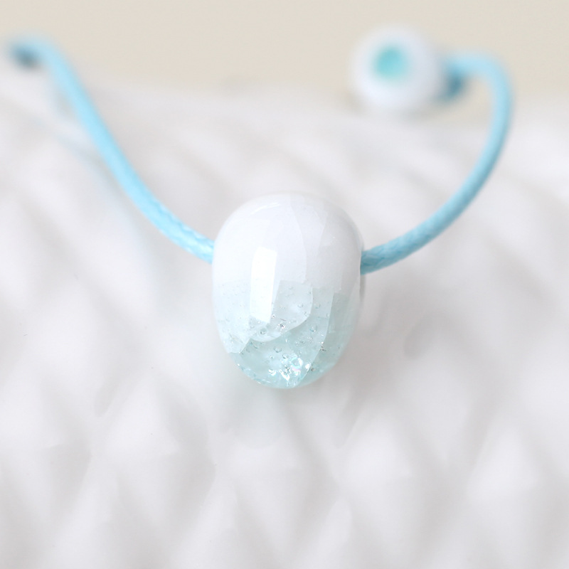 QingGe pure heart of jingdezhen glaze ice crack necklace contracted pure gift set named "supply"