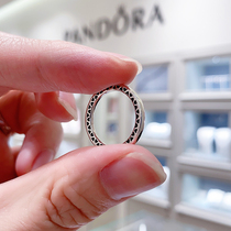 Baby bear PANDORA ring classic PANDORA HEART 925 silver couple ring female 196237