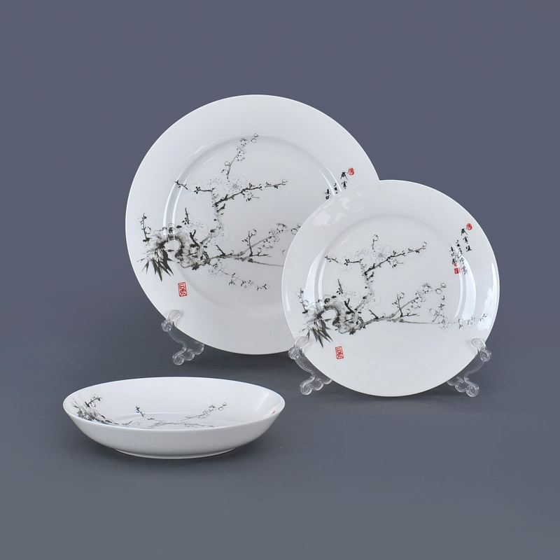 Red xin 56 head of jingdezhen ceramic tableware suit bowl dish dish bowl of Korean Chinese porcelain tableware ceramics tableware