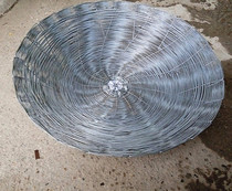 Iron dustpan Household stainless steel round iron Shau Kei Special steel wire iron wire iron cage iron basket i durable