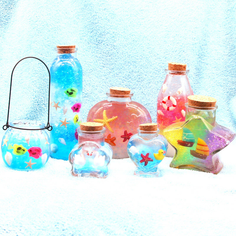 玻璃diy海洋彩虹星云瓶夜光瓶木塞创意许愿瓶星空瓶包邮促销礼物
