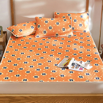 Latex mat summer three-piece set of 1 5 m bed can be washed and folded 1 8M air conditioning mat Ice Silk soft mat