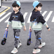 Kids Clothing Boys Autumn Suit 2022 New Spring Autumn Sports Autumn Middle-aged Kids Handsome Boys Sweatshirt Trendy