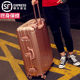 Aluminum frame trolley suitcase boarding password suitcases travel bags 2024 sub-28-inch caster male and female students Aluminum frame trolley suitcase boarding password suitcases travel bags 2024 sub-28-inch caster male and female students