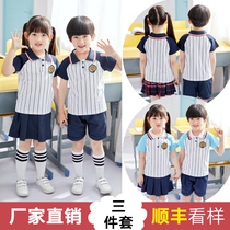 Kindergarten garden clothes summer school uniforms summer school uniforms graduation photos sports short sleeve suits childrens class uniforms English style