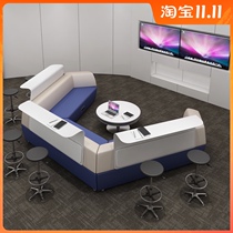 U-arc semi-round West leather sofa conference room creative boss to negotiate business reception ring office large furniture