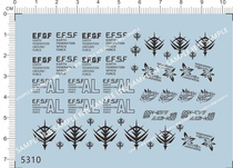 Up to model motorised fighters up to universal signs (confluence signs) dedicated water sticker (5310)