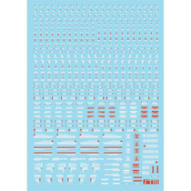 (STM)MG RB01 HIQ style (universal warning system) Special water sticker (fluorescent red and white)