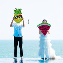 Creative travel wedding photography props lovers hand-held Board personality funny Pineapple Watermelon pineapple glasses molding board