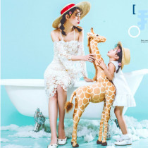 Photo studio wedding dress childrens photo props giraffe bathtub theme props Mori photo plush toy sika deer