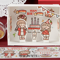 Living fun and cute characters childrens sticker cartoon grow hands decorative material