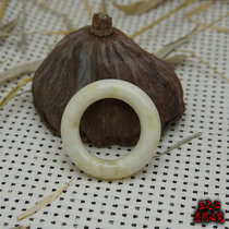 Natural Lantian jade ring pendant DIY handmade accessories Accessories Circle jade jade ring Cassock ring Ancient style waist ring