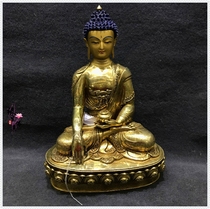 Fate Buddha Statue of Buddha Sakimani Buddha Tibetan Buddhism Nepal handmade copper full-lau gold Sakya Buddha Mithong Buddha