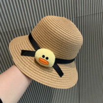 Childrens sunshade boy straw hat baby baby sun hat girl Summer thin Korean tide