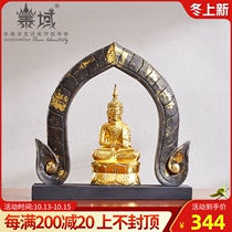 Thai Thai Buddha statue Zen decoration ornaments Thai Buddha Southeast Asian style beauty salon clubhouse porch decoration