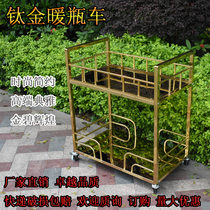 Tea car stainless steel titanium drink car wine car cart thermos car water bottle car 4S shop tea car dining car