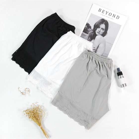 Cool summer silk skating silk anti-exposure safety pants for women's leggings lace boxer pants
Cool summer silk skating silk anti-exposure safety pants for women's leggings lace boxer pants