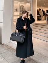 2021 autumn and winter New popular double-sided cashmere coat womens long knee high-end temperament wool woolen coat