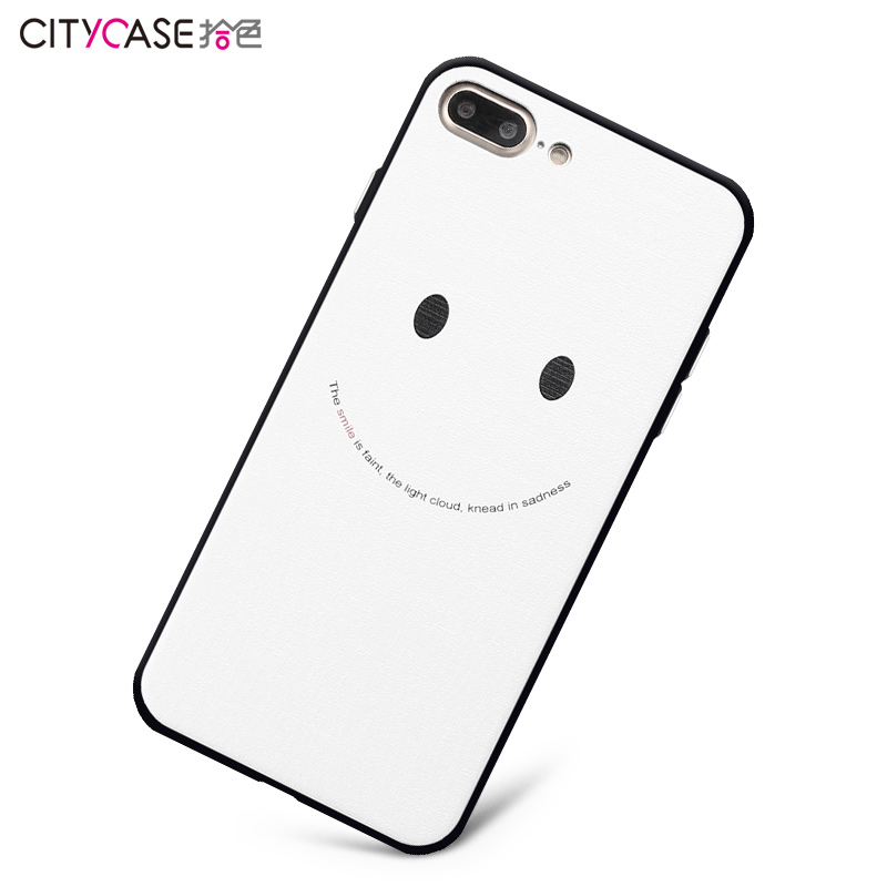 citycase 苹果7手机壳笑脸iphone7创意硅胶7plus男女情侣挂绳新款产品展示图4