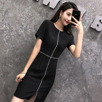 Socialite professional dress dress dress stewardess uniform female temperament tooling high-end overalls hotel front desk tooling summer