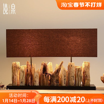 Jingquan Weathered Wooden Art Wooden Table Lamp Southeast Asia Hotel Entrance Lamps Model Room Decoration Large Table Lamp