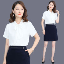 Phoenix womens skirt set professional overalls 2021 summer new fashion womens short sleeve shirt skirt