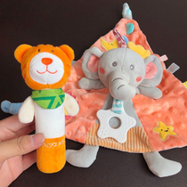 Baby soothing towel can be used for baby 0-1 years old to soothe and coax baby doll Rabbit plush hand puppet educational toy