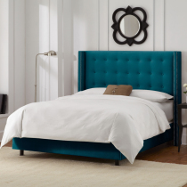 American fabric soft bag bedside bedroom wing bedside European headboard wedding bed double headboard