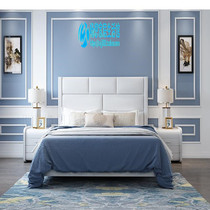 American minimalist headboard fabric leather art soft bag Nordic style double bed head 1 8 m hotel headboard backrest customised