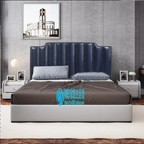 Nordic leather art headboard modern simple American fabric small apartment headboard hotel backrest soft bag bedside