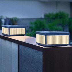 Solar column head lamp modern simple outdoor courtyard lamp waterproof outdoor garden decoration villa gate wall lamp