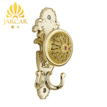 Boutique curtain adhesive hook hook Peacock Lage metal inlaid Diamond European wall hanging bundle decoration with accessories wall hook