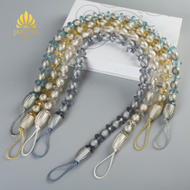 Jueka new product light luxury curtain buckle strap simple modern pure hand woven beaded string decorative lanyard lace