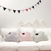 Holding Pillow Home Cute hair ball cloud Dove Pillow Striped cloud Dove Pillow Back Cushion Waist Close To Soft Pillow Home Sofa Decoration