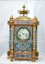 Watch mechanical brass seat clock Jingtai Blue Classical old-style clockwork Clock retro and creative home fireplace sitting clock