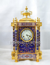 Clock Cloisonne enamel color mechanical clock European classical home creative pendulum clock Retro clock