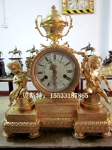 Watch Mechanical copper gilded clock Classical newspaper clock Antique Copper - Europe fireplace porch