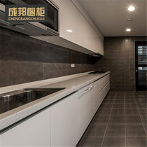 Shanghai Chengbang Cabinet Customization Modern Integral Cabinet Quartz Stone Countertop Stainless Steel Frame Kitchen Economy