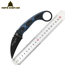 U.S. Imports TOPS Outdoor Sharp Tactical Defense Carry-on High Hardness Small Neck Claw Straight Knife Wolf Warriors Tiger Claw Eagle Claw